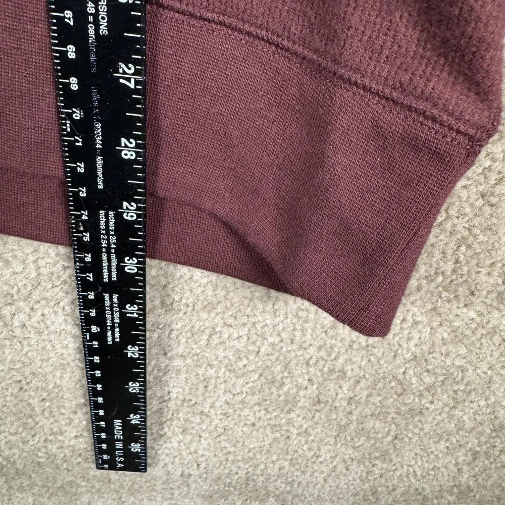 Banana Republic Hoodie Mens‎ XL Red Thermal Henley Pullover Kangaroo Pocket